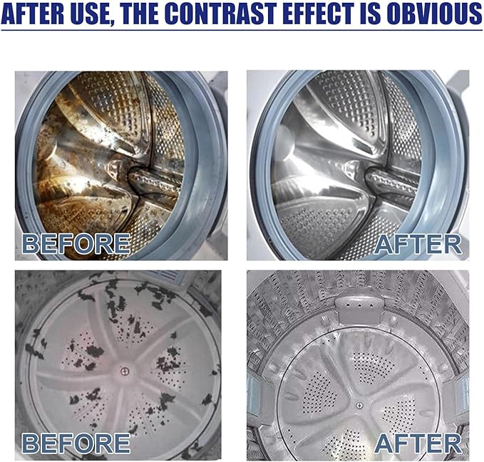 Washing Machine Cleaner Powder, 2025 Best Deep Clean for Front or Top Load Washers, Inside Drum and Laundry Tub Seal, HE Washer Cleaning Solution for Long-Removes Odor (24)