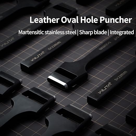 WUTA Leather Oval Hole Puncher for Watch Band Leather Crafting