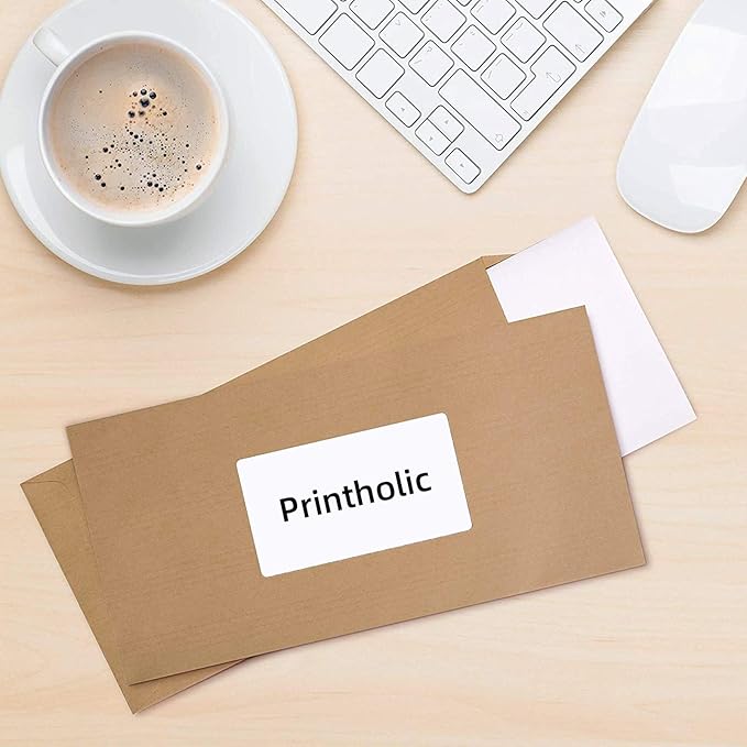 12 Rolls 2" x 1" Direct Thermal Labels for Barcodes Postage Address Shipping Labels Compatible with Rollo & Zebra Desktop Printers Adhesive - 1300 Labels/Roll