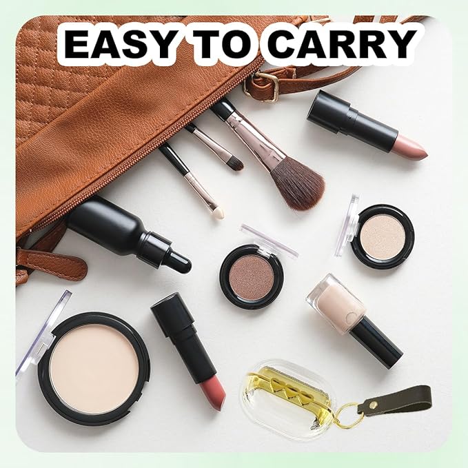 Travel Portable Lint Roller Set,Pet Lint Roller Extra Sticky Comes with 4 Rolls of Replacement Rollers,Double-Sided Lint Remover for Garment Bag Dust Lint (Transparently)