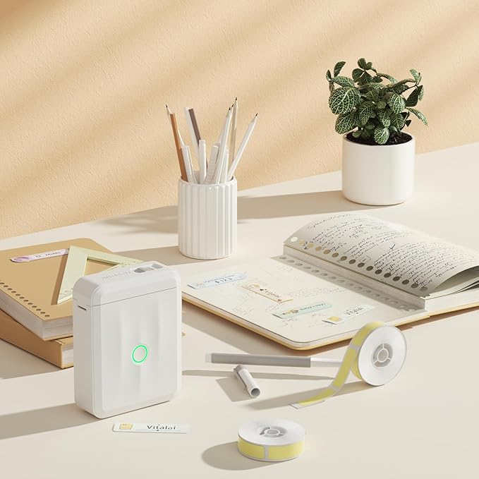 NIIMBOT D11 Label Maker Tape 3 Rolls Adhesive Green Label Paper 0.47" X 1.57" (12 X 40mm) 160 Labels/Roll, Compatible for NIIMBOT D11 D110 Label Printer, 3-Roll