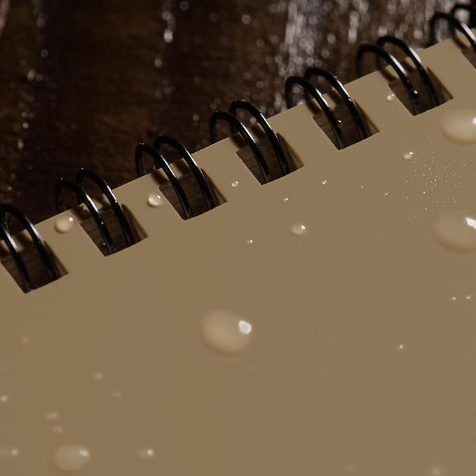 Rite In The Rain Weatherproof Top Spiral Notebooks, 3" x 5", Tan Cover, 3 Pack (No. 935T-3)