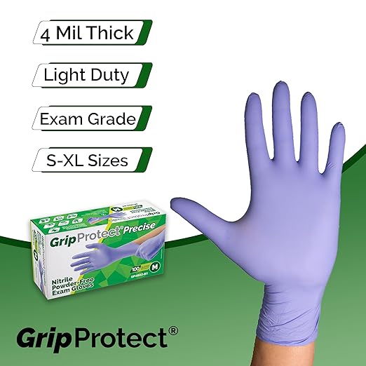 GripProtect Precise Nitrile Exam Gloves | 4 Mil | Chemo-Rated | (Medium, 1,000)
