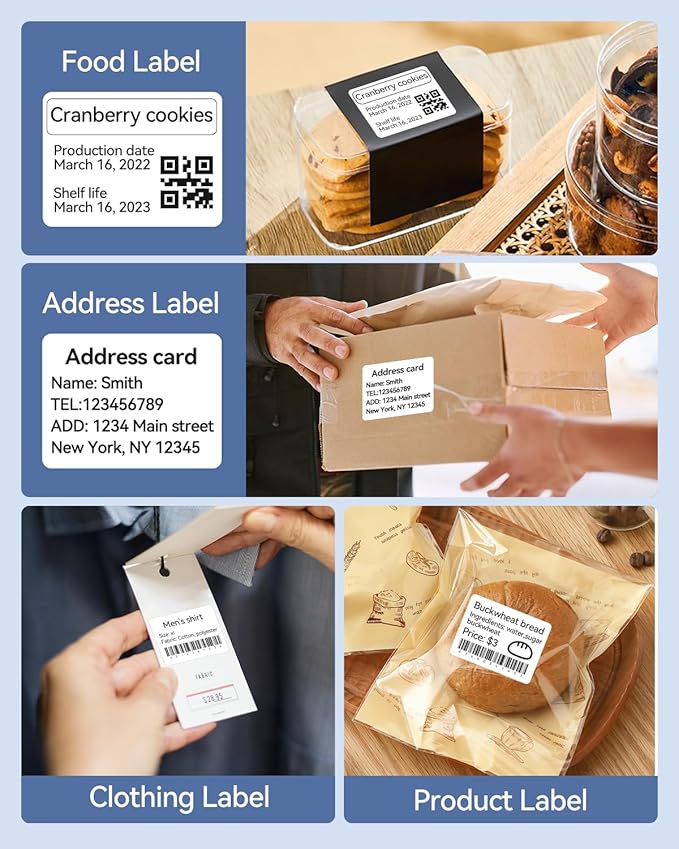 NIIMBOT Thermal Label Maker Paper 50×50 mm White 2Packs for B1 B21 B31 K3 Label Maker