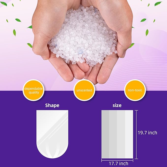 Heihaily Small Trash Bags 4 Gallon Garbage Bags Bathroom Kitchen Office Clear Waste Basket Liners for Cat Litter, Paper Shredder Bags, 10L, 105 Count