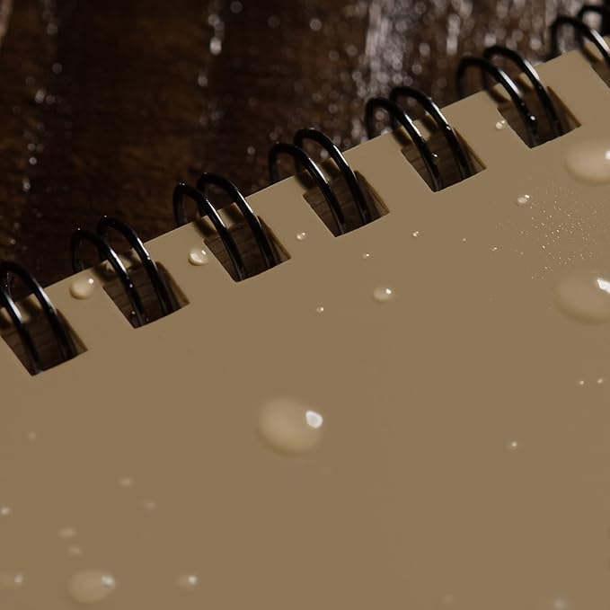 Rite in the Rain Weatherproof Top Spiral Notebook, 4" x 6", Tan Cover, Universal Pattern (No. 946T)