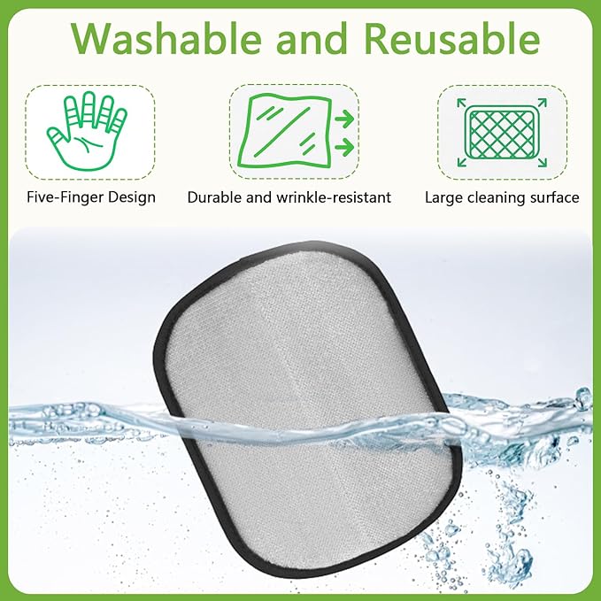 Bumilily 2 Packs Electrostatic Pet Hair Remover Glove for Dogs and Cats – Reusable Brush Pet Hair Removal Glove for Furniture, Car Interiors, Bedding & Clothing