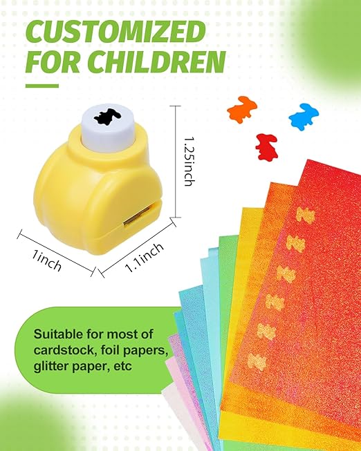 UCEC Paper Punch Shapes for Crafting, 10PCS Animal Shaped Hole Punch Set, Shape Cutters Craft Punches for Paper Crafts, Mini Hole Puncher Kids Adults Nail Art Tag Cards Stamp Scrapbooking Fun