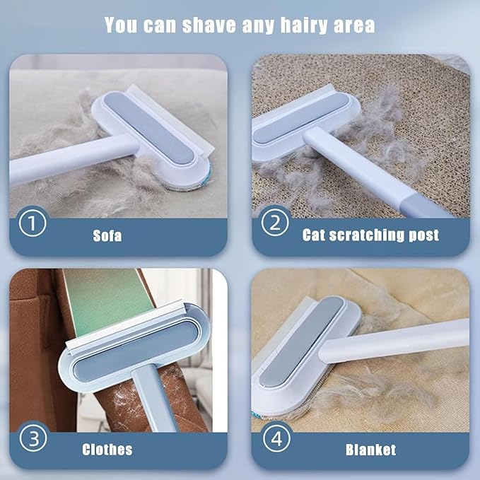Pet Hair Remover, 2025 New 4-in-1 Cat and Dog Hair Remover, Multi-Function Double-Sided Pet Hair Removal Brush, Suitable for Carpets, Clothing, Bedding, Etc.