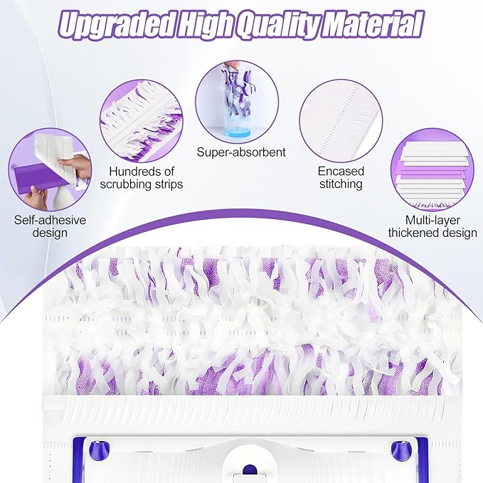 32 Count Disposable Power Mop Pads Compatible with Swiffer PowerMop, Multi-Surface Mopping Pad Refills for Floor Cleaning