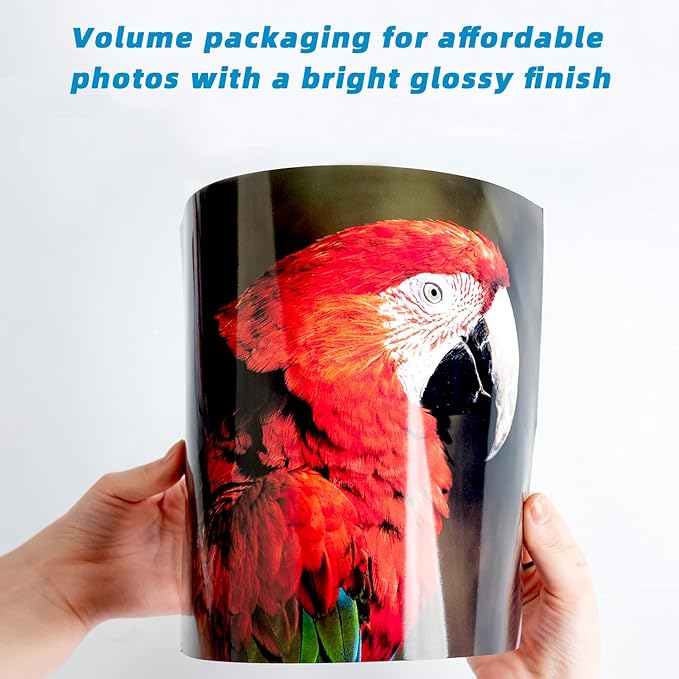 Uinkit 210 Sheets Single Side Thin Paper Glossy Photo Print Inkjet 8.5x11 Letter Size 30lb DIY Chip Bag Party Favors Brochure Flyer Picture Photos Printer 115gsm