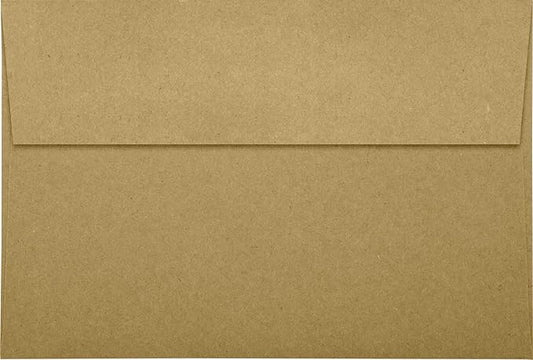 LUXPaper A8 Invitation Envelopes | Peel & Press | 5 1/2" x 8 1/8" | Grocery Bag Brown | 70lb. Text | 50 Qty.