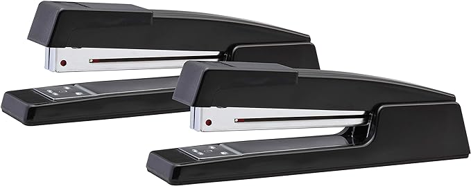 Bostitch Executive Full Strip Stapler - 20-Sheet Capacity, All-Metal Construction, Dual Clinch, 2-Pack