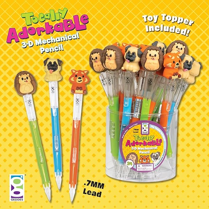 Raymond Geddes Totally Adorkable 3D Mechanical Pencils (Pack of 24)