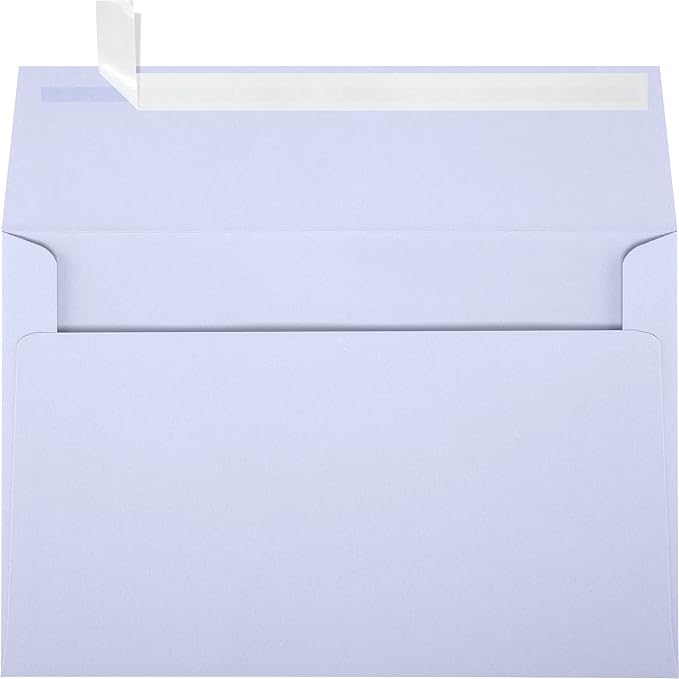LUXPaper A9 Invitation Envelopes | Peel & Press | 5 3/4" x 8 3/4" | Lilac Purple | 80lb. Text | 50 Qty