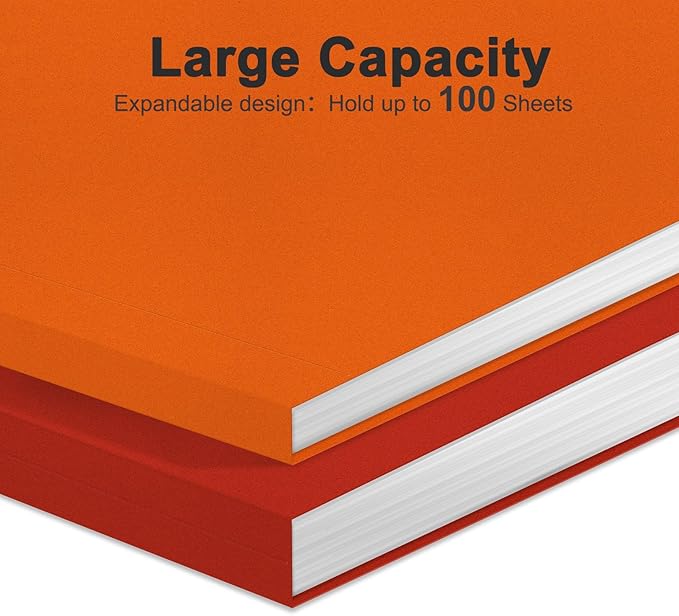 ViVin File Folder, 50 Pack Colored File Folders with 1/3-Cut Tabs, Fits 8.5 * 11 Letter Size Paper, Manilla Folders for Home Office School Documents(Multicolored)