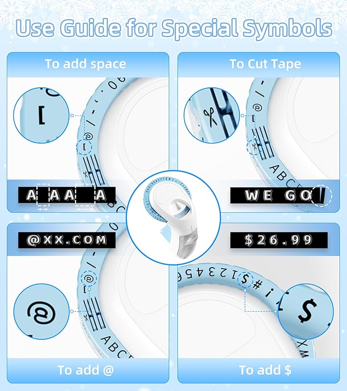 Embossing Label Maker Machine, Retro Embossed Label Maker Manual, Vintage Omega Home Labeler Embosser with Embossing Labeler Refill 3/8"(9mm) for Kids and Elderly