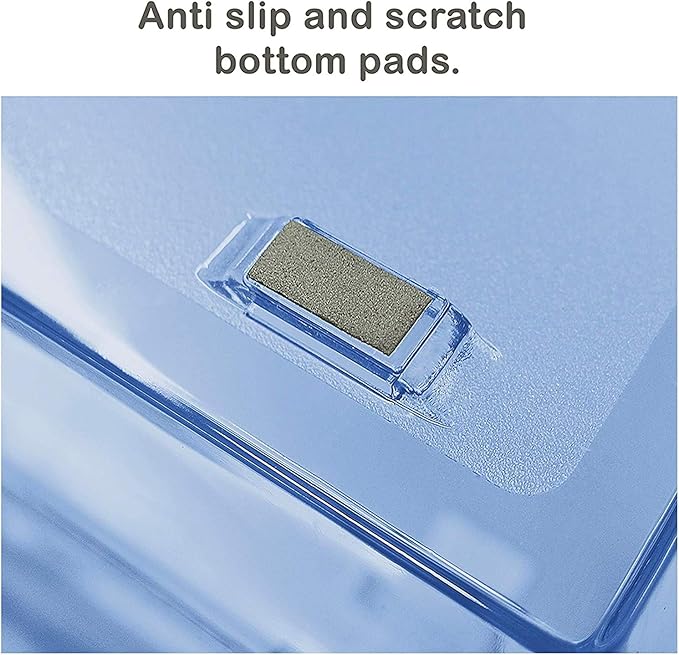 Acrimet Facility 2 Tier Letter Tray, Front Load, Letter Size/A4, Desktop File Organizer, Plastic (Clear Blue Color)