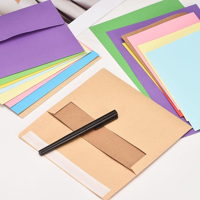 PATIKIL 100 Pack Beige #10 Business Envelopes, Colored Self Seal Letter Size Envelopes for Business Mailing Office Checks Invitation, 4-1/8 x 9-1/2 Inches