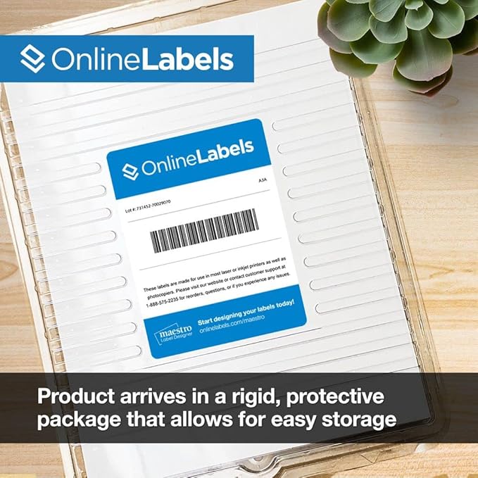 OnlineLabels 3" Round Labels – Permanent Adhesive, White Matte – for Product Packaging, Bottles, & Custom Stickers – for Inkjet & Laser Printers – Pack of 6,000 Labels, 1,000 Sheets OL2279WX