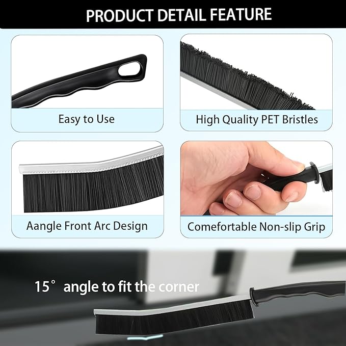 12Pcs Crevice Cleaning Brush, CTEWRT Multifunctional Hard Gap Cleaning Brush Kits, Cleaning Tools for Household Use,Window Tracks,Kitchen,Bathroom,Faucets, and Toilets