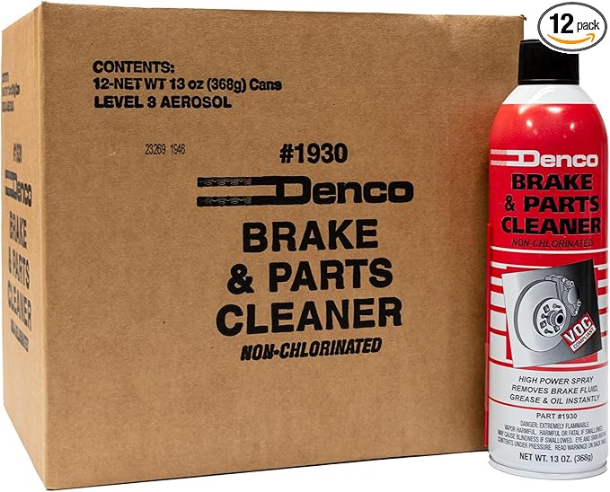 Denco #1930 Brake & Parts Cleaner - 13 OZ Net Wt - 15.3 FL OZ - 12 to 88 Pack (12)