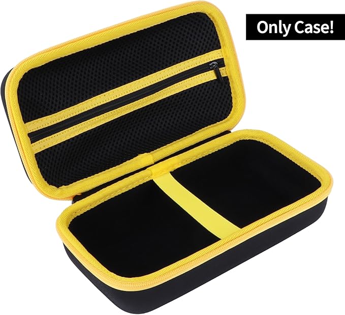 Case Compatible with Brother P-Touch PTH110 / PTH111 Pro / PTE110 Portable Monochrome Label Maker (Black+Yellow Zipper)