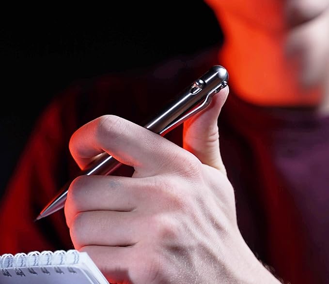 BASTION® Luxury Mechanical Pencil, Professional Medium Point Pencil for Birthday Gift includes 20 x 0.77mm Lead Refills - Stainless Steel