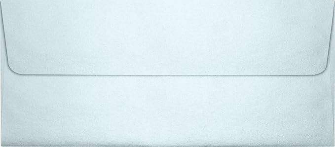 LUXPaper #10 Business Envelopes | Peel & Press | 4 1/8" x 9 1/2" | Aquamarine Metallic | 80lb. Text | 50 Qty