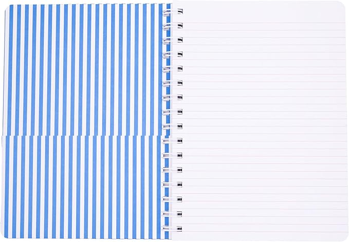 Lilly Pulitzer Hardcover Mini Spiral Notebook, 8.5" x 6.5" Small Journal with 160 College Ruled Pages, Bahamas Beachcomber