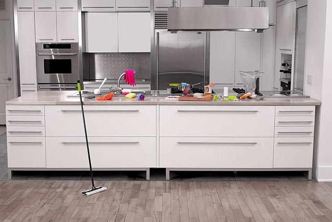 Casabella Nylon Brush and Plunger Set, White, 12-Inch