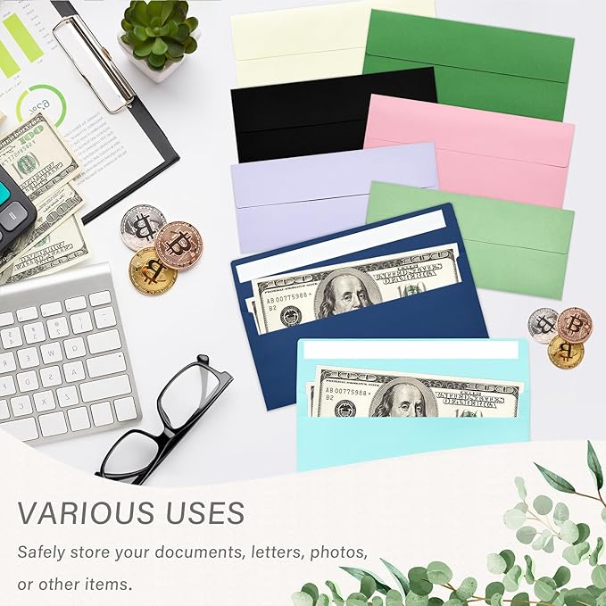 100 Pack #10 Business Envelopes, Self Seal Standard Ivory Envelopes for Secure Business & Legal Mailing, Office, Checks, Letter, Invoices, 4 1/8 x 9 1/2 Inches