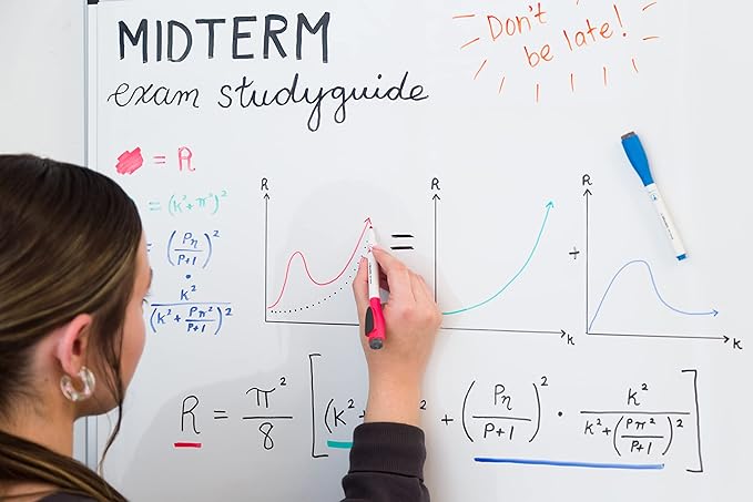 U Brands Low-Odor Dry Erase Markers With Erasers, Set of 10, Assorted Colors, Medium (2mm) Point (Pack of 2)