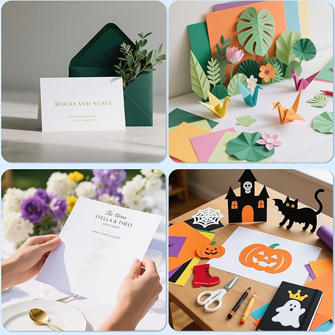 Premium White Cardstock Paper (5x7 Inch) – 440 Sheets, 200 gsm – Heavyweight Card Stock for Printing, Crafts, Invitations | Smooth Printer Cardstock Paper | Bulk Card Stock for DIY & Professional Use