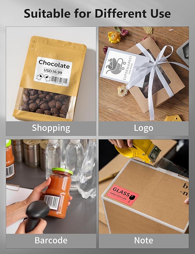 Phomemo Bluetooth Thermal Label Printer, 241BT 4X6 Wireless Shipping Label Printer for Small Business, Pink Label Printer for Shipping Package, Compatible with iPhone, Android, Amazon