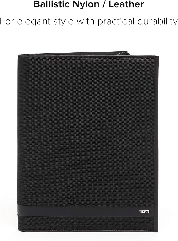 TUMI - Alpha Zip-Around Letter Pad - Ballistic Nylon Material - Durable Letter Pad Notebook Case - 13.3" X 10.3" X 1.0" - Black