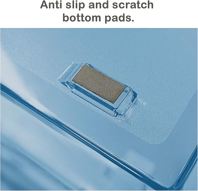 Acrimet Facility 2 Tier Letter Tray, Side Load, Letter Size/A4, Desktop File Organizer, Plastic (Clear Blue Color)