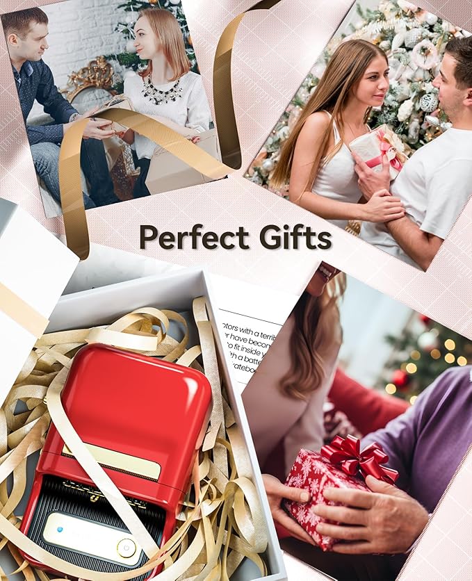 NIIMBOT B21 Label Maker Inkless Bluetooth Label Printer, 2 Inch Portable Thermal Label Machine for Small Business, Address, Logo, Clothing, Mailing, Candles, Jewelry, Sticker Printer for Gift, Red