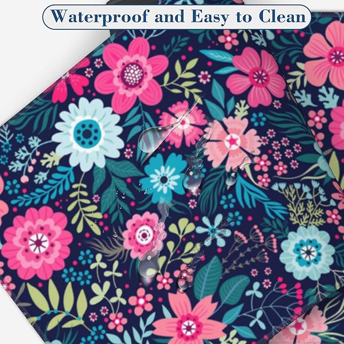 Large Mouse Pad Colorful Flowers Extended Gaming Mousepad Waterproof Desk Pad with Non-Slip Base and Stitched Edge Keyboard Pad XL 11.8 x 31.5 Inch Mouse Mat for Home Office Desk Decor