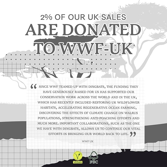 Dingbats* Wildlife Lined Writing Journal Notebook A5 - Vegan Leather Hardcover - Ideal for Work, Travel - Pocket, Elastic Closure, & Bookmark