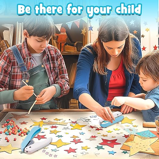 UCEC Star Hole Punch 1/4 Inch Single Puncher, Paper Punches for Crafting, Mini Hole Puncher for DIY Scrapbook Tool, Crafts, Foldable Save Storage Space Small Star Shaped Hole Punch (2 Pack)