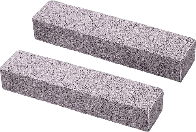 Chinco 2 Packs Pumice Stick for Cheaning, Pumice Scouring Stone Pad Removing Stain Grime Without Leaving Scratches for Kitchen Oven Stove Home Bathroom Toilet Pool House Cleaning Supplies