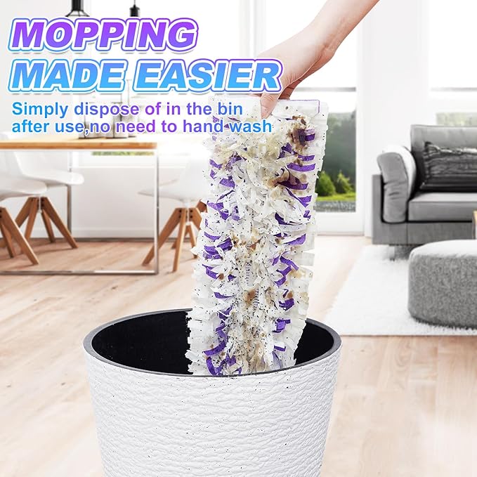 24 Pack Disposable Power Mop Refills Pads Compatible with Swiffer PowerMop Mop - Power Mop Pads Refill for Multi-Surface Floor Cleaning