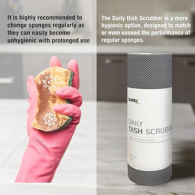 Daily Dish Scrubber Sheet Non-Scratch Household Disposable Cleaning Sponges | Recyclable, Eco-Friendly & Perfect for Kitchen, Home Cleaning and Outdoor Use (3, Mix)