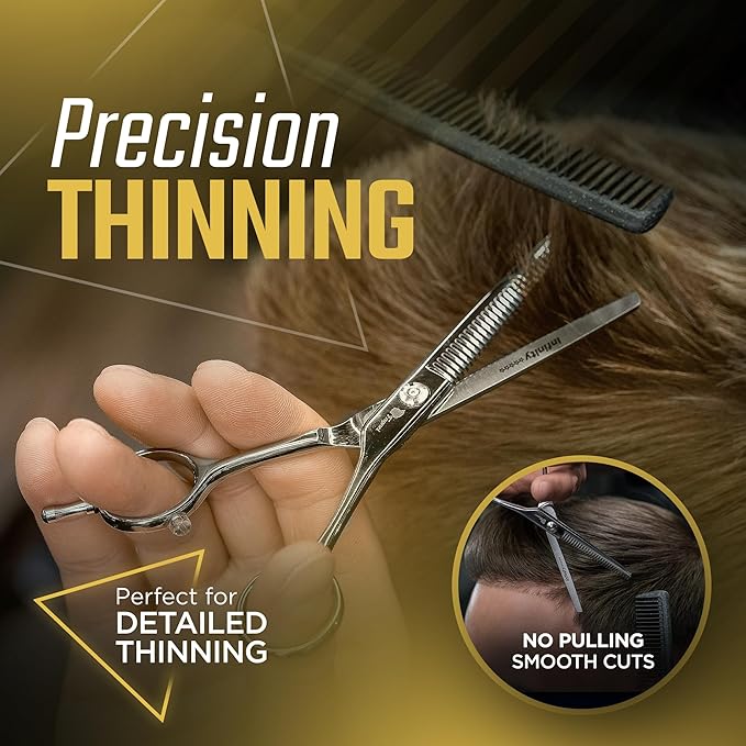 Fagaci Hair Thinning Scissors 5.5" with 440C Steel, Extreme Sharpness & Precise Cuts Texturizing Shears, Barber Thinning Shears, Hair Cutting for Women & Men, Slim Blades Texturizing Scissors