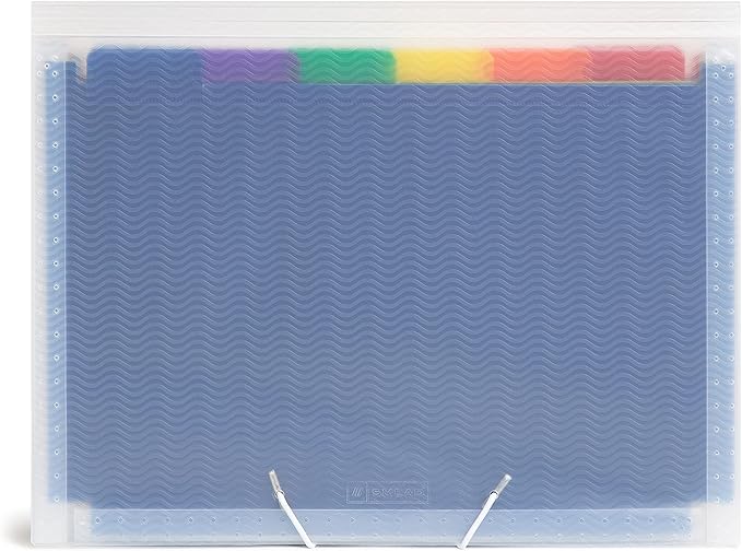 Smead Desktop Poly Expanding File Folder Organizer, Accordion File, Paper Document Storage, 24 Pockets, Flap and Cord Closure, Letter Size (70897)