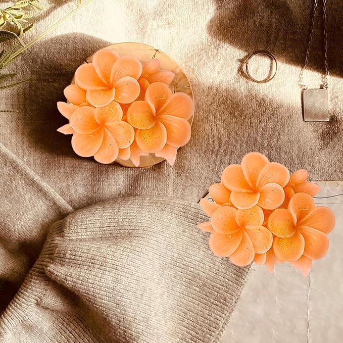Wehous 2PCS Flower Silicone Mold 3D Cute Flower Resin Candle Molds for Candle Making Silicone Fondant Chocolate Cake Decorating Mold Candle Soap Wax Resin Concrete Clay Casting Craft Mould