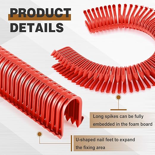 1650 Pcs Staple for Foamboard Stapler 1.65'' Staples for 1'' and 2'' Foam Board (PEX Stapler Not Included) (Red)