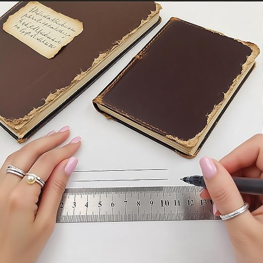 6 Inch Stainless Steel Ruler, Metal Ruler with Metric and Imperial Scales for Precision Measuring, 2-Pack