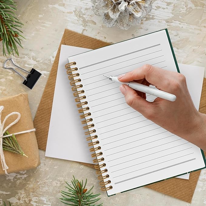 Green Boho Floral Spiral Notebook, Vintage Lily Sun Botanical Flowers Journal Notebook, Green Floral Notebooks for School Work, Boho Office Supplies Gifts for Women, 5.5x8.3 Inch